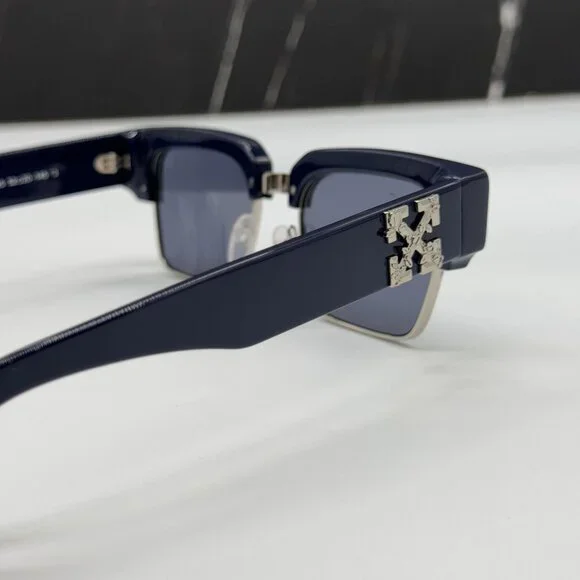 NEW OFF-WHITE WASHINGTON 645 NAVY BLUE UNISEX SUNGLASSES OFF-WHITE